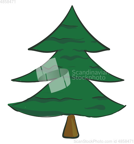 Image of Clipart of a spruce tree/Xmas tree vector or color illustration