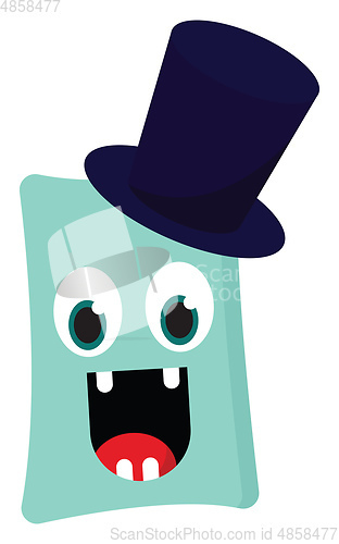 Image of Monster with hat vector or color illustration