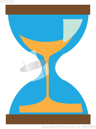 Image of An hour glass vector or color illustration