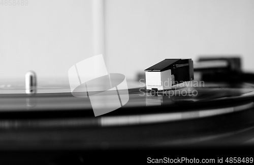 Image of Vinyl record spinning