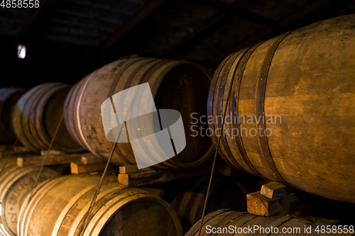 Image of Wooden beer barrel