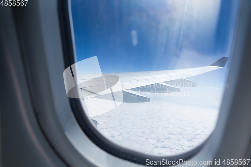 Image of Blue sky in window plane