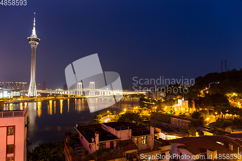 Image of Macao skyline at night