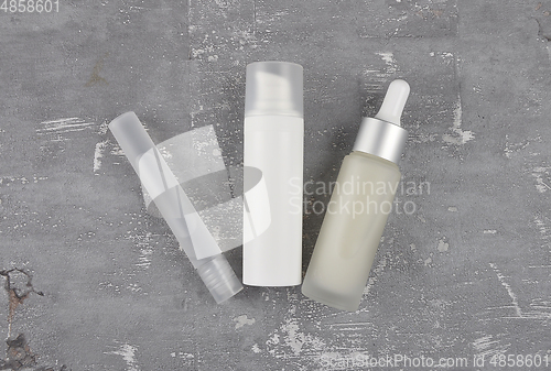 Image of Cosmetic products on concrete