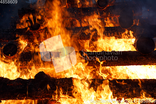 Image of big fire, burning witches