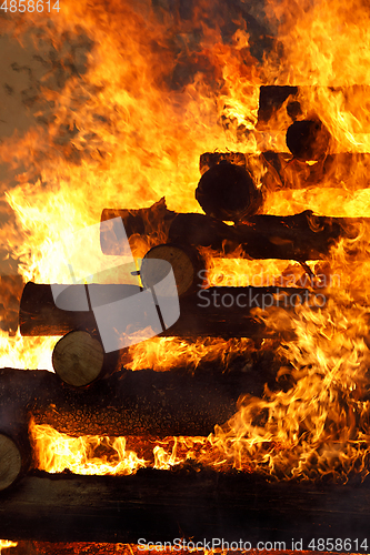 Image of big fire, burning witches