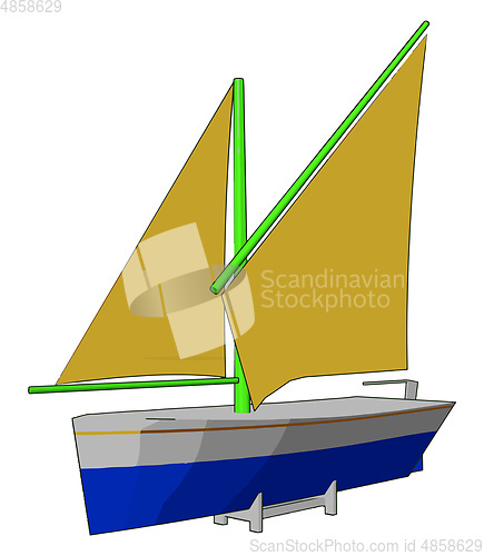 Image of The sailboat toy vector or color illustration