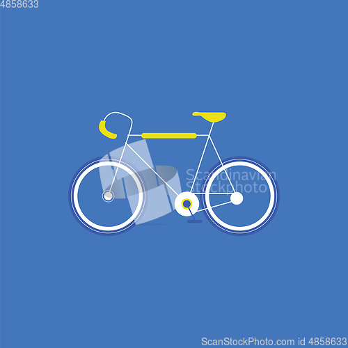Image of Portrait of a cycle over blue background vector or color illustr