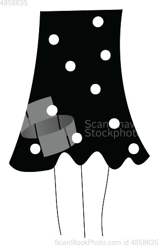 Image of Simple black skirt vector illustration on white background