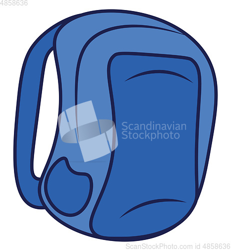 Image of A blue backpack vector or color illustration