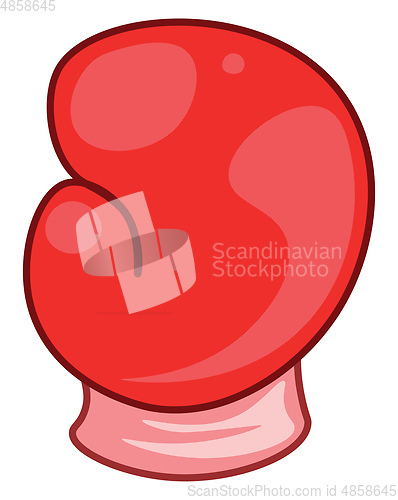 Image of A red boxing gloves, vector color illustration.