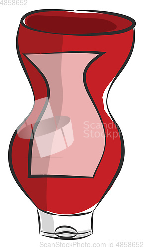 Image of An upside down tomato sauce vector or color illustration