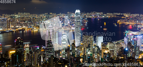 Image of Hong Kong skyline at night