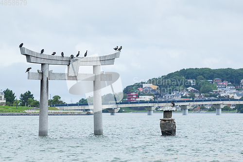 Image of Stone torii in Fukuoka city