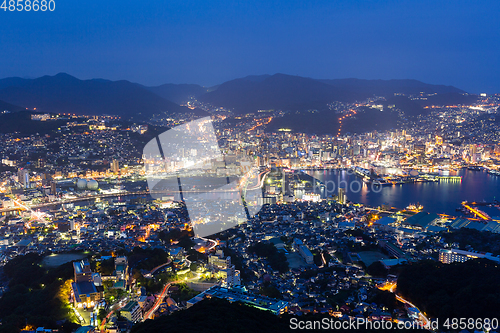 Image of Nagasaki city at night