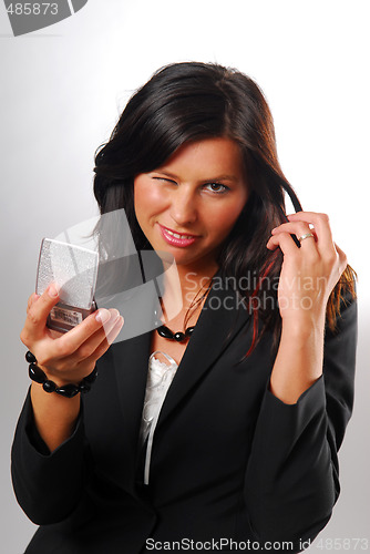 Image of A woman during the making-up