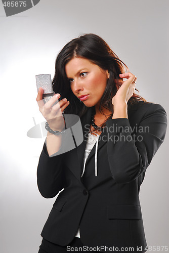 Image of A woman during the making-up