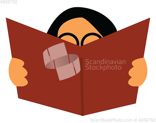 Image of A person wearing spectacles vector or color illustration