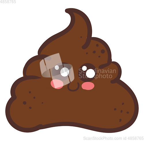 Image of A cute brawn turd vector or color illustration