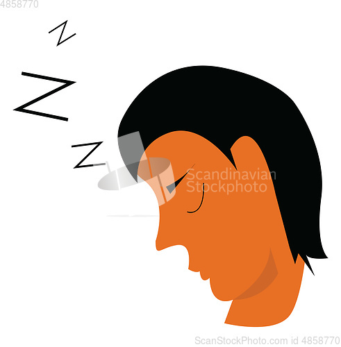 Image of A man with sleepy eyes vector or color illustration