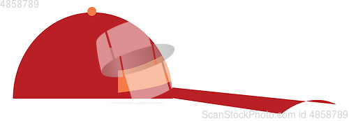 Image of A red colored cap vector or color illustration