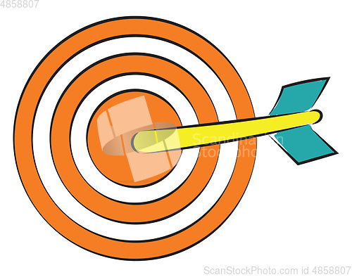 Image of Orange dart vector or color illustration