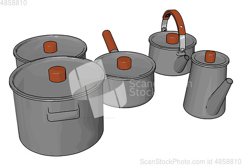 Image of The kitchenware object vector or color illustration