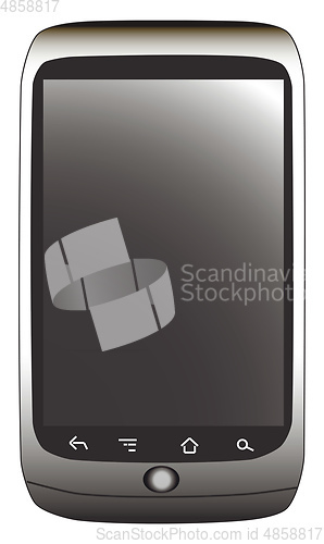 Image of A modern touch screen cell phone with smart buttons vector color