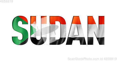 Image of sudan flag text font