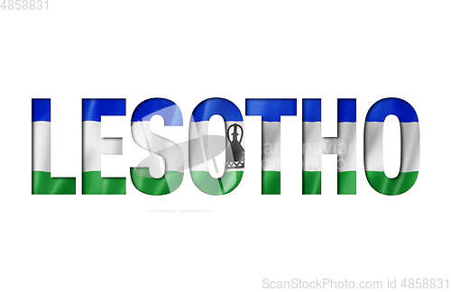 Image of lesotho flag text font