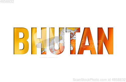 Image of buthan flag text font