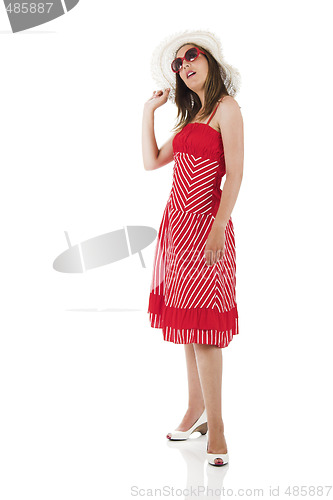 Image of Woman in red