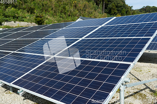 Image of Solar panel in countryside