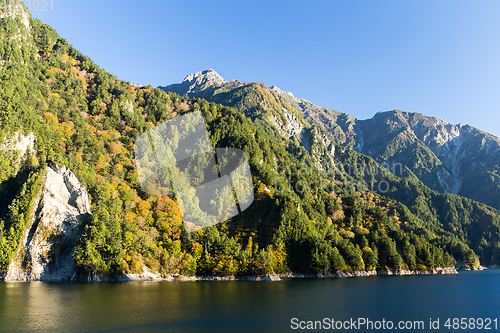 Image of Water lake in Kurobe Dam