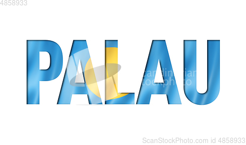 Image of palau flag text font