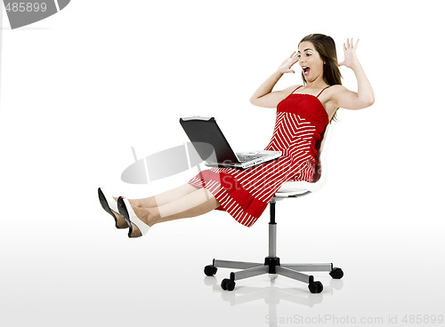 Image of Laptop woman