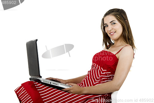 Image of Laptop woman