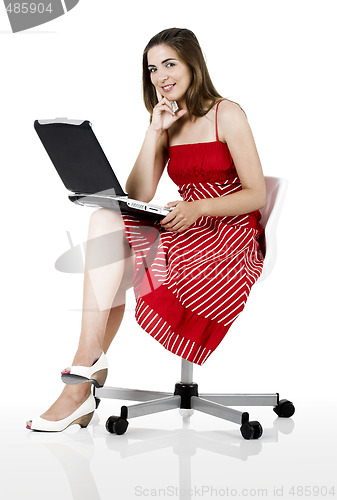 Image of Laptop woman