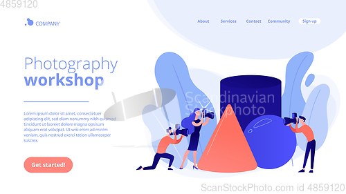 Image of Photography workshop concept landing page.