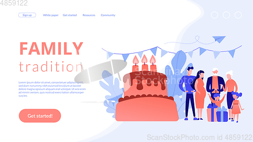 Image of Family tradition concept landing page.