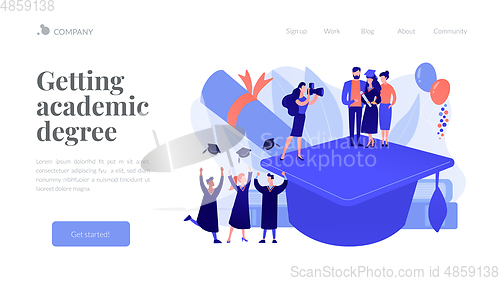 Image of Graduation concept landing page