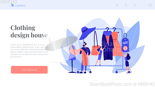 Image of Fashion house concept landing page.