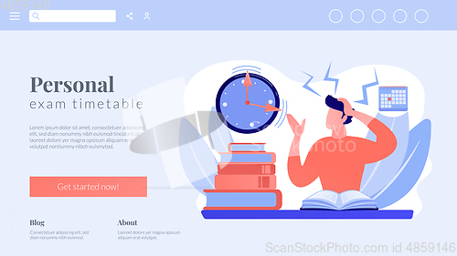 Image of Exams and tests concept landing page