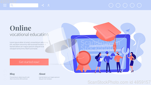 Image of Vocational education concept landing page.