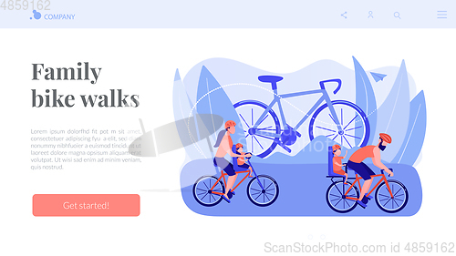 Image of Cycling experiences concept landing page.