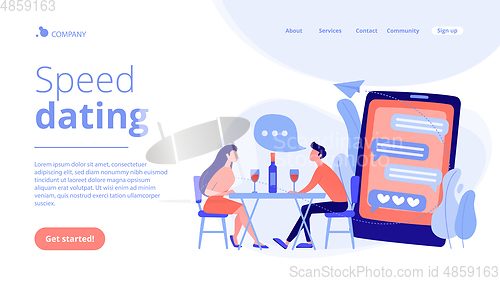 Image of Blind date concept landing page.