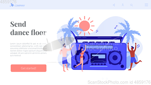 Image of Beach party concept landing page.