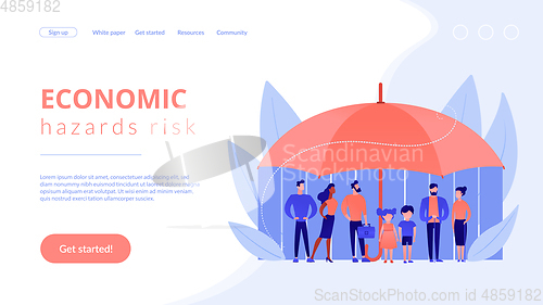 Image of Social insurance concept landing page.