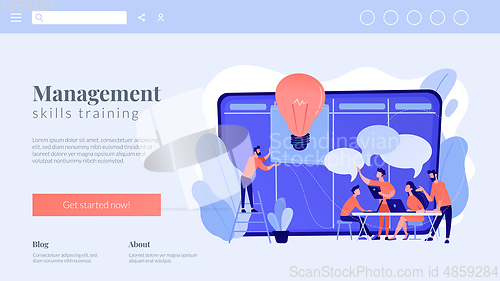 Image of Managers workshop concept landing page.