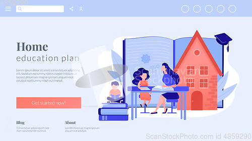 Image of Home schooling concept landing page.